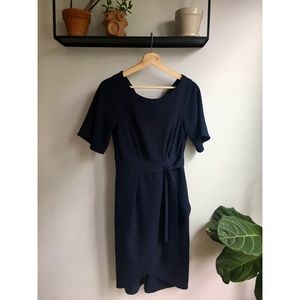 ASOS Tie Front Dress with Kimono Sleeve